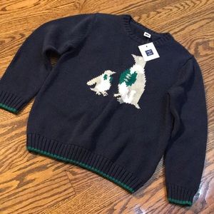 Janie and Jack penguin sweater, size 6, NWT